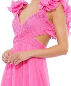 Ieena Duggal - 67911I Ruffle-Trimmed Cutout Ornate Dress 10 Ieena Duggal - 67911I Ruffle-Trimmed Cutout Ornate Dress