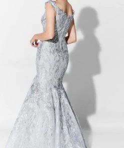 Ivonne D 122D66 - Scallop Lace Evening Gown