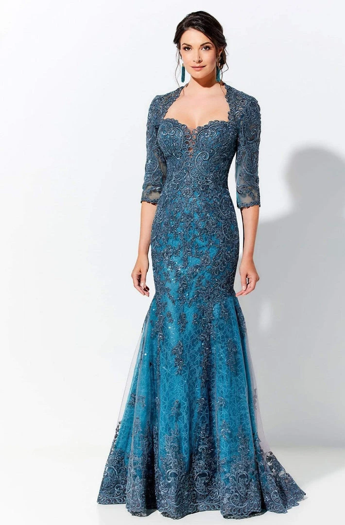 Ivonne D By Mon Cheri - 120D05W Queen Anne Embroidered Long Dress 3 Ivonne D By Mon Cheri - 120D05W Queen Anne Embroidered Long Dress