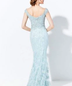 Ivonne D For Mon Cheri Ivonne D By Mon Cheri - 120D09 Lace Embroidered Off-Shoulder Dress