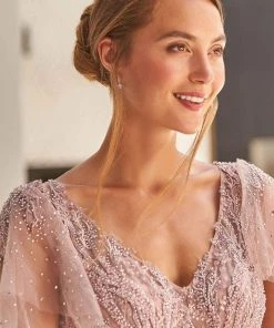 Ivonne D By Mon Cheri - 120D10 Embroidered Lace Pleated A-Line Gown 22 Ivonne D By Mon Cheri - 120D10 Embroidered Lace Pleated A-Line Gown