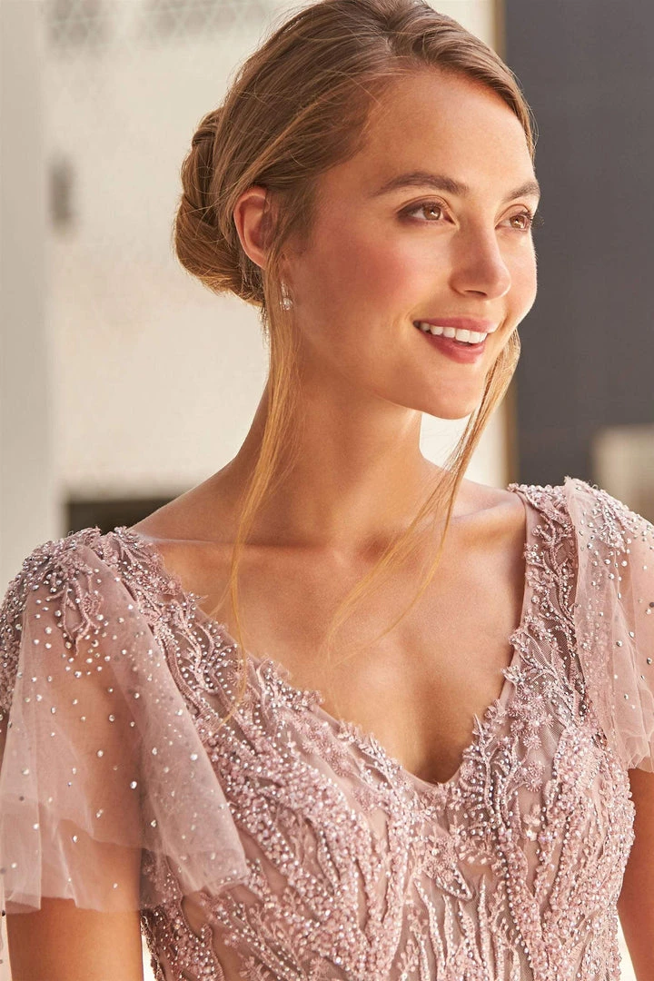 Ivonne D By Mon Cheri - 120D10 Embroidered Lace Pleated A-Line Gown 5 Ivonne D By Mon Cheri - 120D10 Embroidered Lace Pleated A-Line Gown