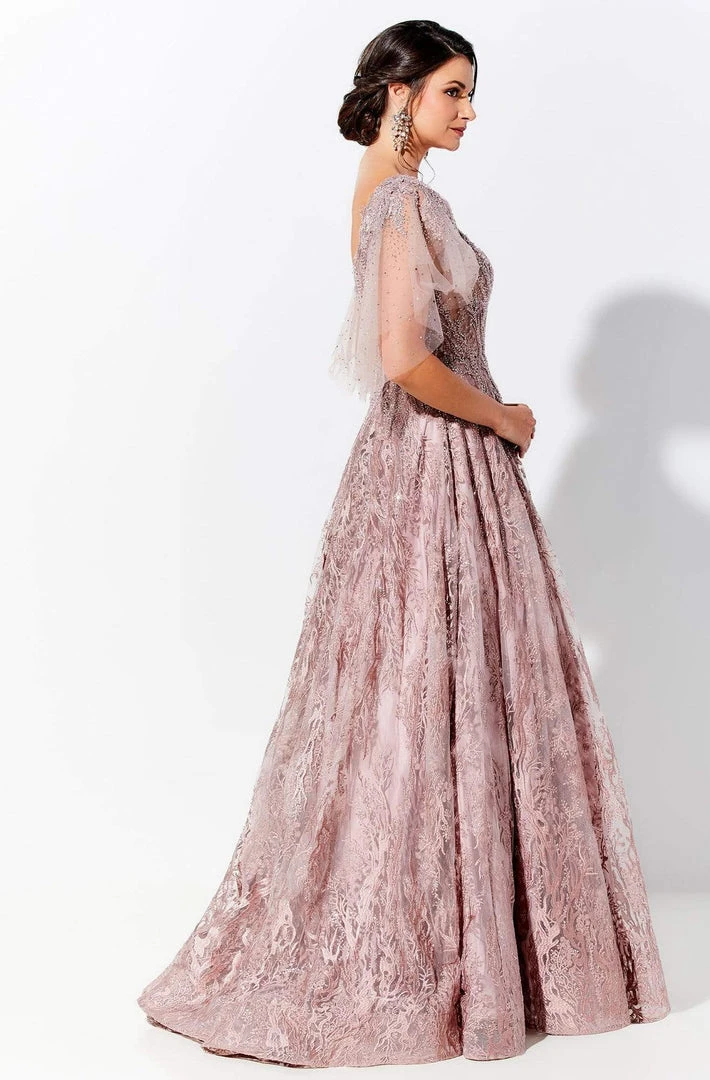 Ivonne D By Mon Cheri - 120D10 Embroidered Lace Pleated A-Line Gown 13 Ivonne D By Mon Cheri - 120D10 Embroidered Lace Pleated A-Line Gown