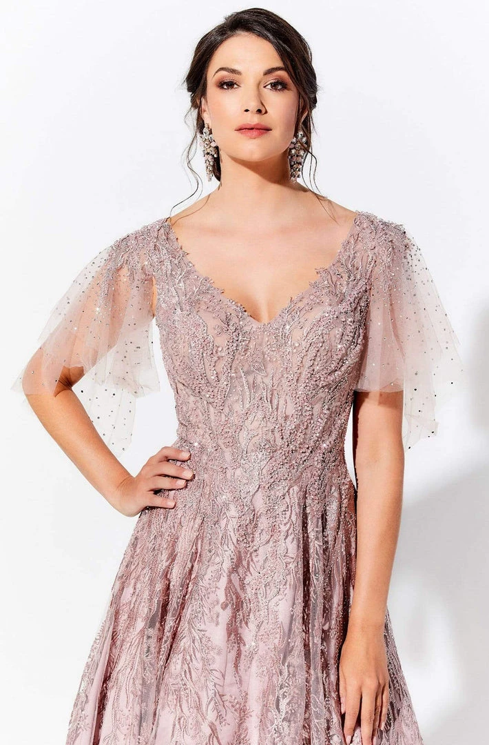 Ivonne D By Mon Cheri - 120D10 Embroidered Lace Pleated A-Line Gown 14 Ivonne D By Mon Cheri - 120D10 Embroidered Lace Pleated A-Line Gown