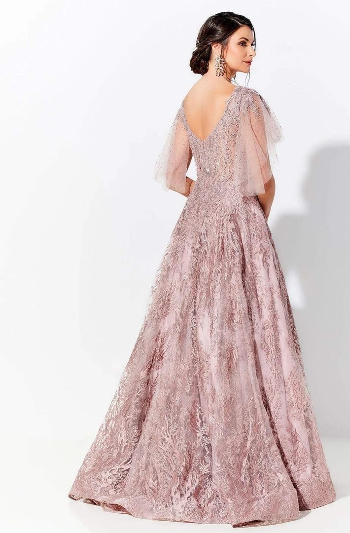 Ivonne D By Mon Cheri - 120D10 Embroidered Lace Pleated A-Line Gown 11 Ivonne D By Mon Cheri - 120D10 Embroidered Lace Pleated A-Line Gown