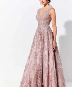 Ivonne D By Mon Cheri - 120D10 Embroidered Lace Pleated A-Line Gown 27 Ivonne D By Mon Cheri - 120D10 Embroidered Lace Pleated A-Line Gown