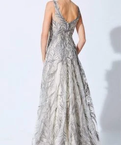 Ivonne D By Mon Cheri - V-Neck A-Line Evening Dress