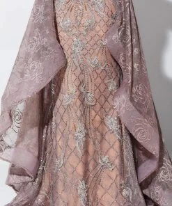 Ivonne D For Mon Cheri - 119D56 Embroidered Gown With Train