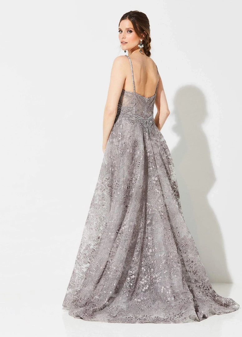 Ivonne D For Mon Cheri - 219D71 Embroidered Gown With Detachable Train 4 Ivonne D For Mon Cheri - 219D71 Embroidered Gown With Detachable Train