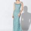 Ivonne D For Mon Cheri - Embroidered Scoop Gown 119D51 2 Ivonne D For Mon Cheri - Embroidered Scoop Gown 119D51