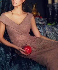 Janique 210622 - Cap Sleeve V-neck Evening Dress 9 Janique 210622 - Cap Sleeve V-neck Evening Dress