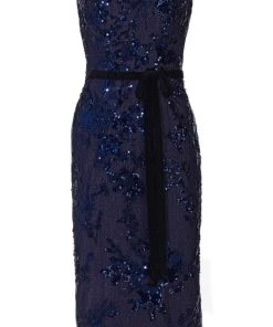 Janique 73122 - Cap Sleeve Bateau Neckline Formal Dress