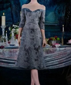 Janique 7621 - Off-shoulder Sweetheart Neck Evening Dress