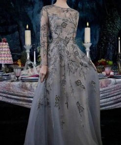 Janique 81122 - Long Sleeve Jewel Neck Evening Dress 7 Janique 81122 - Long Sleeve Jewel Neck Evening Dress