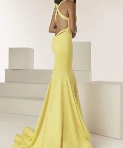 Jasz Couture - 6222 Sleeveless Plunging V-Neck Mermaid Gown