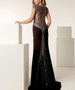 Jasz Couture - 6248 Embellished Scoop Neck Fitted Gown