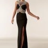 Jasz Couture - 6288 Jewel Neck Stone Embellished Gown With Slit 2 Jasz Couture - 6288 Jewel Neck Stone Embellished Gown With Slit