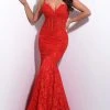 Jasz Couture - 7222 Appliqued Corset Bodice Mermaid Dress