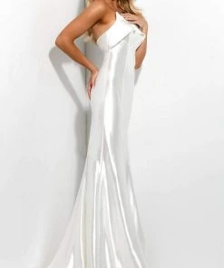 Jasz Couture - 7315 Strapless Satin Sheath Dress