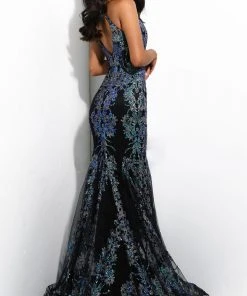 Jasz Couture - 7317 Sparkly Sweetheart Neckline Sheath Dress