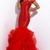 Jasz Couture - 7334 Sparkling Beaded Off-Shoulder Trumpet Dress