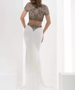 Jasz Couture - Floral Ornate Illusion Gown 5603