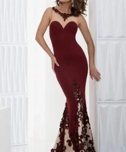 Jasz Couture - Sleeveless Embroidered Long Gown 5613