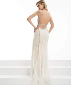 Jasz Couture - Textured Cutout Gown 5902