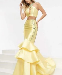 Jasz Couture - Two-Piece Beaded Mermaid Dress 5938