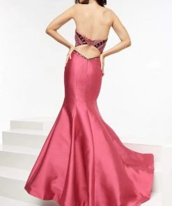 Jasz Couture - Two-Piece Strapless Mermaid Gown 6082