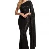 Johnathan Kayne - 2190 Cascading Sleeve Asymmetrical Sequin Gown 1 Johnathan Kayne - 2190 Cascading Sleeve Asymmetrical Sequin Gown