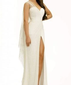 Johnathan Kayne - 2309 Asymmetrical Sheath Evening Dress