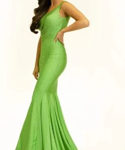 Johnathan Kayne - 2318 Asymmetrical Trumpet Evening Dress