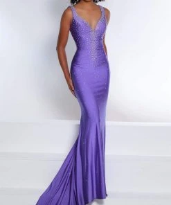 Johnathan Kayne - 2445 Beaded Plunging Sweetheart Gown