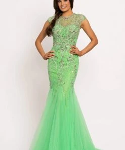 Johnathan Kayne - 9039 Jeweled Cap Sleeve Illusion Gown 18 Johnathan Kayne - 9039 Jeweled Cap Sleeve Illusion Gown