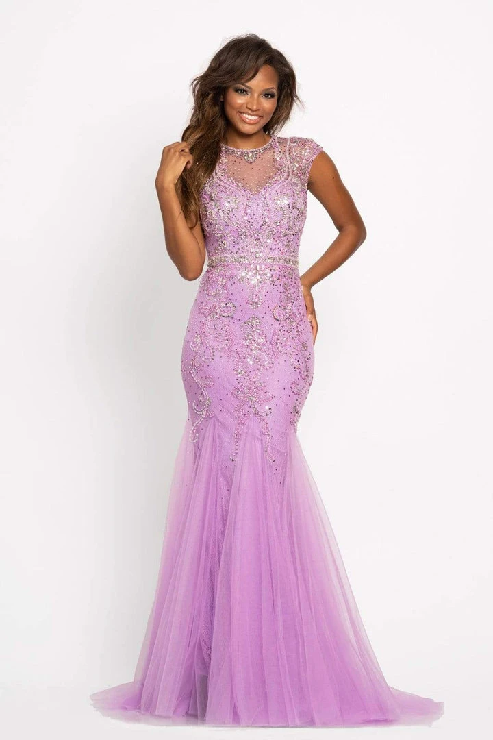 Johnathan Kayne - 9039 Jeweled Cap Sleeve Illusion Gown 9 Johnathan Kayne - 9039 Jeweled Cap Sleeve Illusion Gown