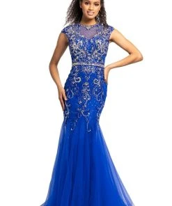 Johnathan Kayne - 9039 Jeweled Cap Sleeve Illusion Gown 17 Johnathan Kayne - 9039 Jeweled Cap Sleeve Illusion Gown