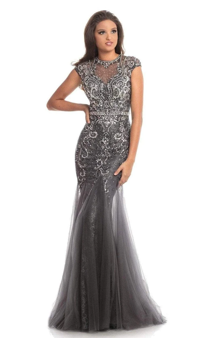 Johnathan Kayne - 9039 Jeweled Cap Sleeve Illusion Gown 5 Johnathan Kayne - 9039 Jeweled Cap Sleeve Illusion Gown