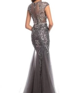 Johnathan Kayne - 9039 Jeweled Cap Sleeve Illusion Gown 16 Johnathan Kayne - 9039 Jeweled Cap Sleeve Illusion Gown