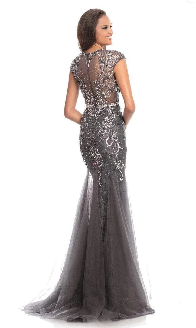 Johnathan Kayne - 9039 Jeweled Cap Sleeve Illusion Gown 6 Johnathan Kayne - 9039 Jeweled Cap Sleeve Illusion Gown