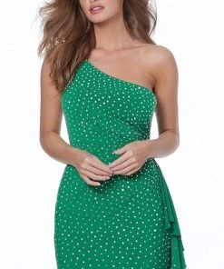 Jovani - 00012 Sleeveless One Shoulder Beaded Cocktail Dress 11 Jovani - 00012 Sleeveless One Shoulder Beaded Cocktail Dress