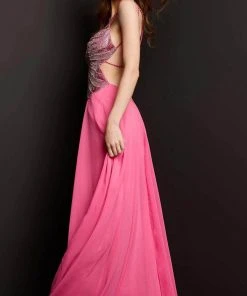 Jovani 000297 - Butterfly Motif Chiffon Prom Dress