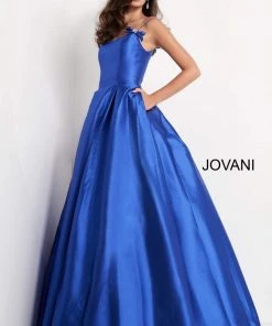 Jovani - 00199 Embellished Scoop Mikado Ballgown
