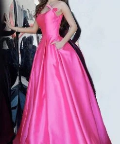 Jovani - 00199 Embellished Scoop Mikado Ballgown