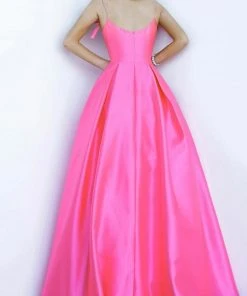 Jovani - 00199 Embellished Scoop Mikado Ballgown