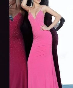 Jovani - 00625 Embellished Deep V-neck Trumpet Dress 10 Jovani - 00625 Embellished Deep V-neck Trumpet Dress