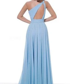Jovani 02114 - Asymmetric Long Dress
