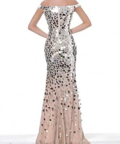 Jovani - 02500 Cut Glass Off-Shoulder Sheath Dress 7 Jovani - 02500 Cut Glass Off-Shoulder Sheath Dress