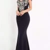 Jovani - 02576 Off Shoulder Paisley Motif Long Gown 2 Jovani - 02576 Off Shoulder Paisley Motif Long Gown