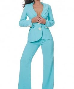 Jovani - 02637 Two Piece Applique Deep V-Neck Pantsuit 8 Jovani - 02637 Two Piece Applique Deep V-Neck Pantsuit